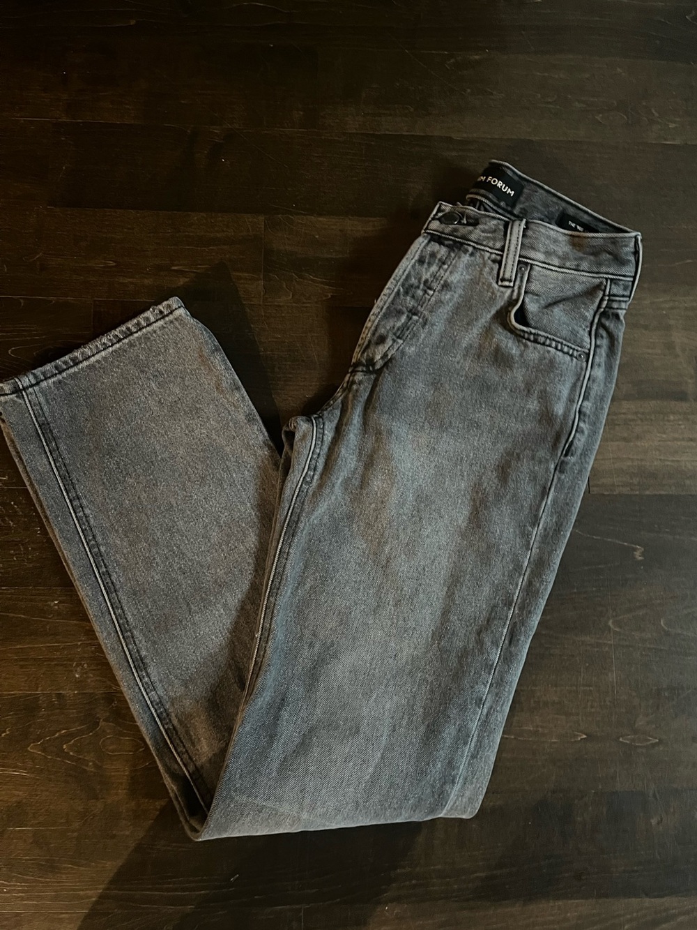 Denim forum mid rise straight leg Jean